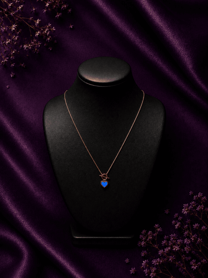 Blue Heart Pendant Chain