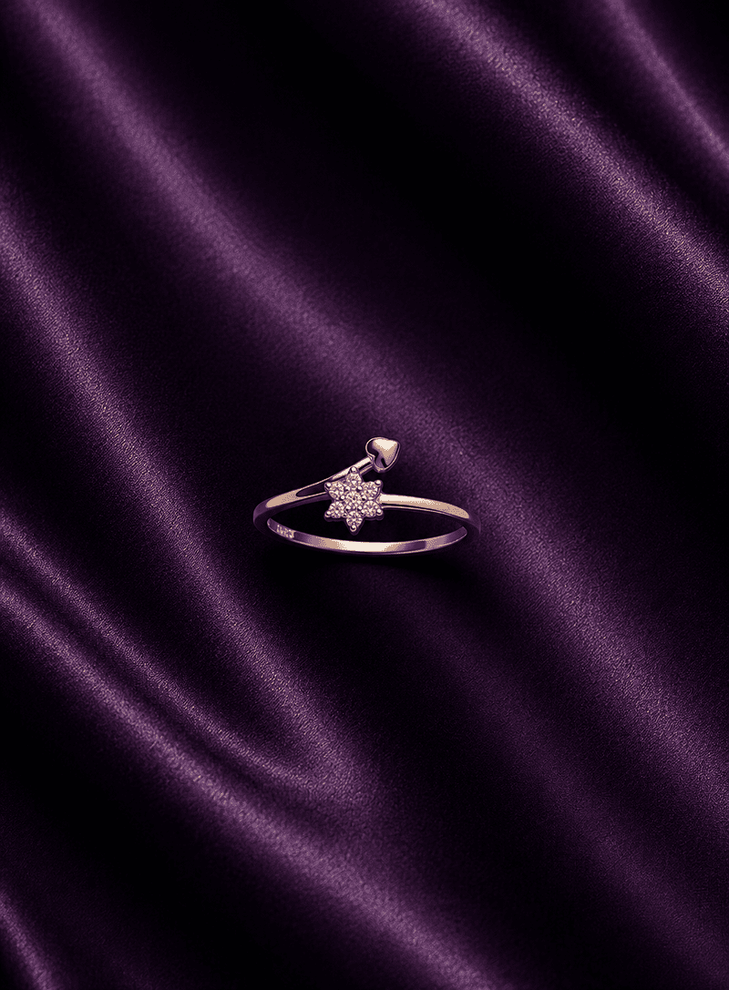 Starlit Heart Ring